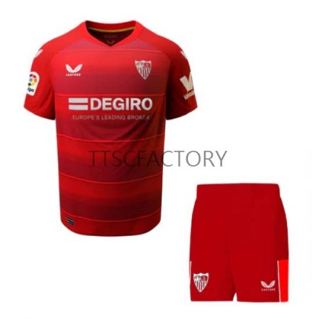 Billiga Fotbollströjor FC Sevilla Barn Borta tröja 2022/23 Kortärmad